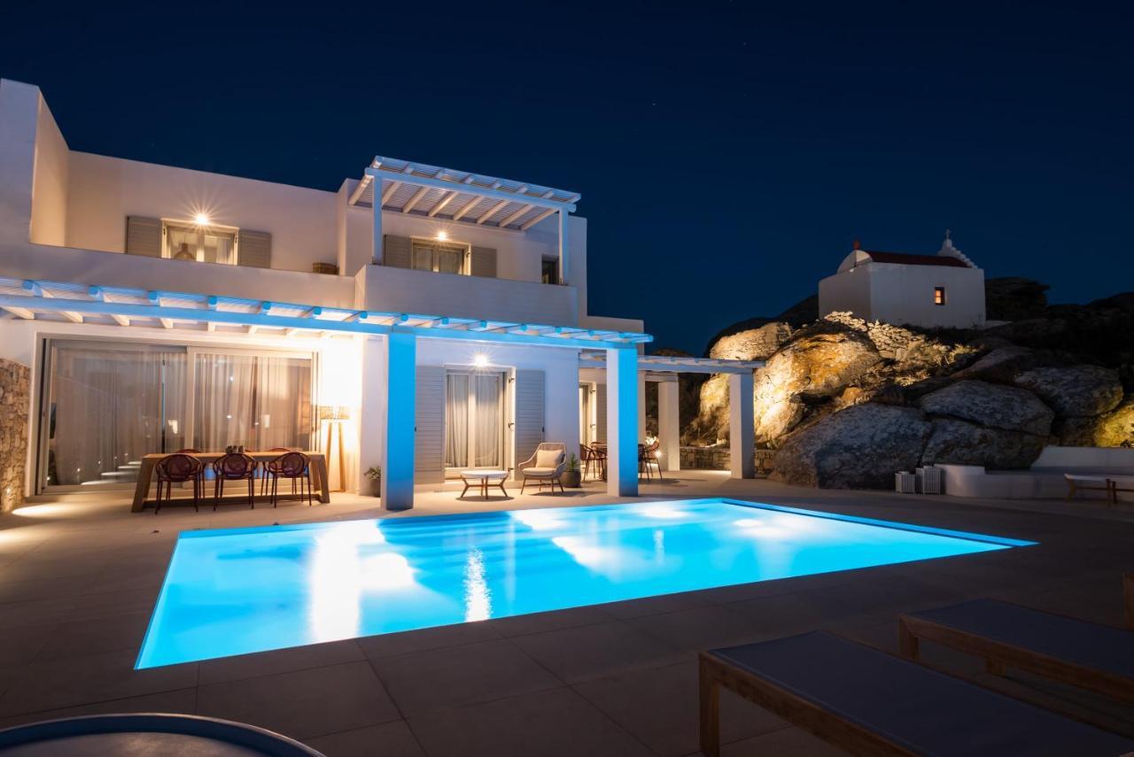 Villa Petra Mare Above Mykonos Town Private Pool מראה חיצוני תמונה